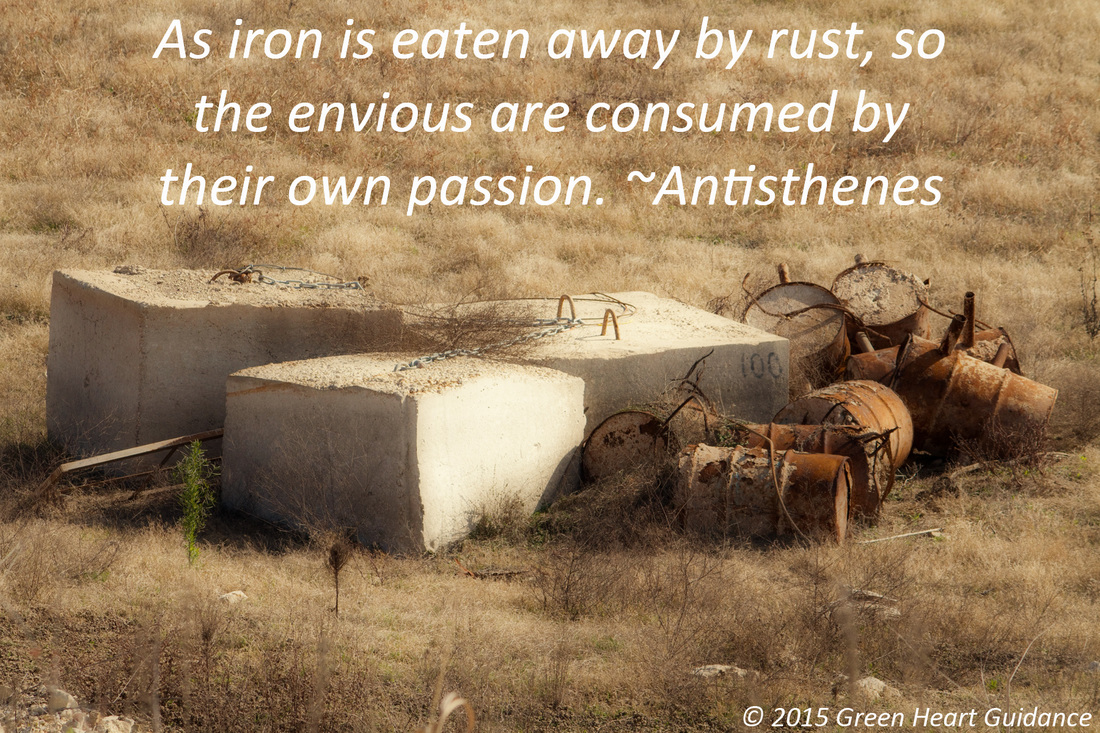 As iron is eaten away by rust, so the envious are consumed by their own passion. ~Antisthenes
